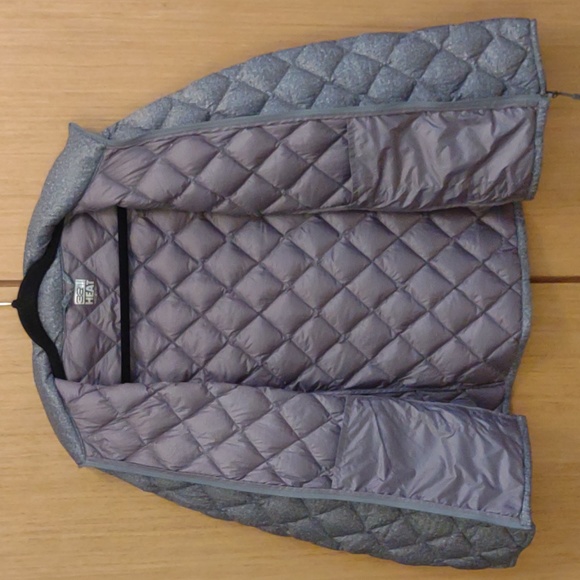32 Degrees Heat SZ M Gray Full Zip Quilted Puffer Jacket - Picture 9 of 9